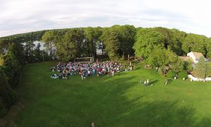 drone view of camp property