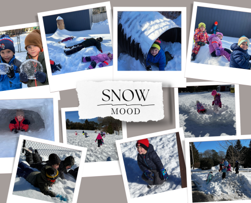 Multicolored Aesthetic Photo Collage Winter Mood Poster